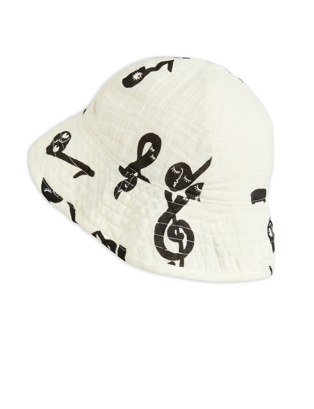 Mini Rodini Note AOP Muslin Sun Hat