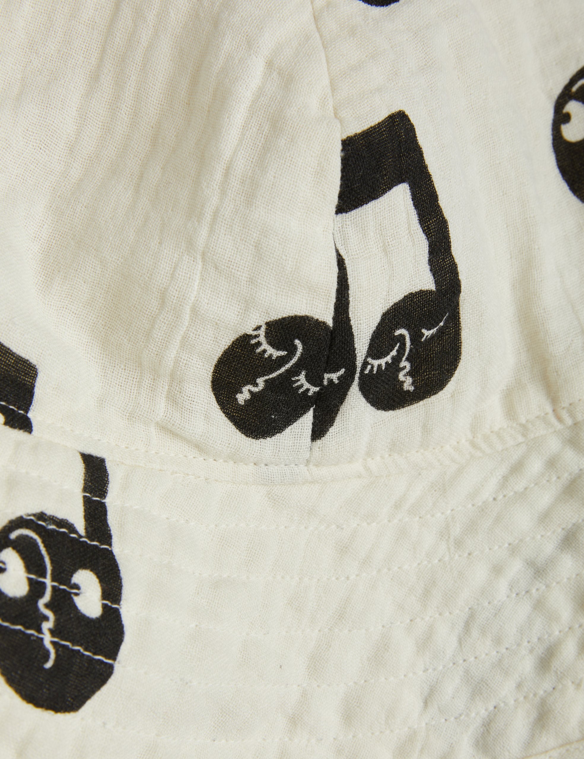 Mini Rodini Note AOP Muslin Sun Hat