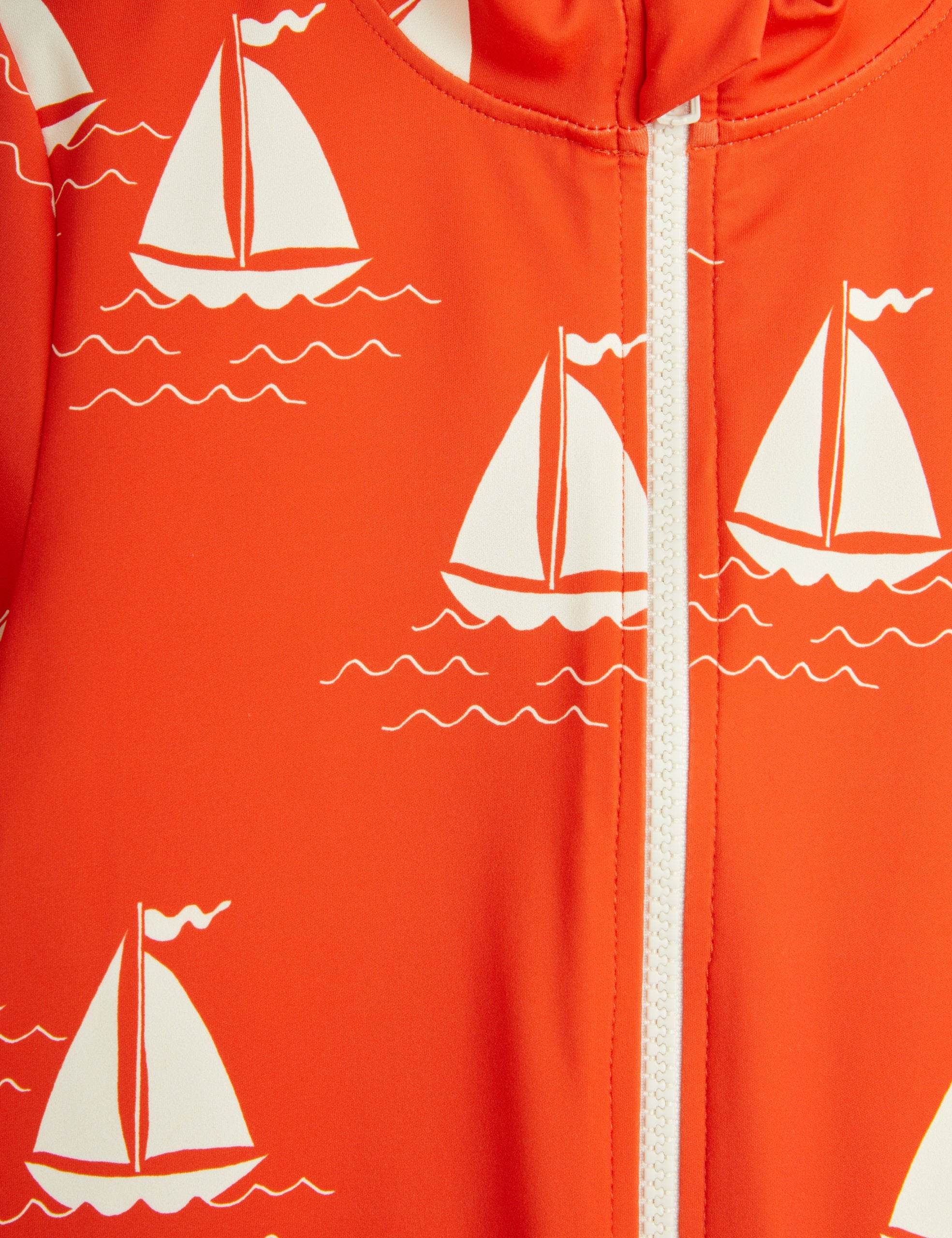 Mini Rodini Sailing Boats AOP Short Sleeve UV Suit