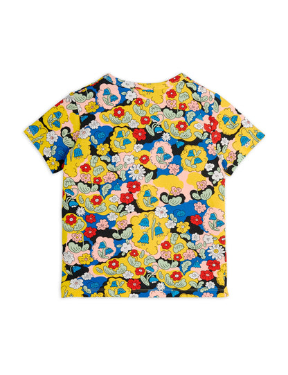 Mini Rodini Flowers All Over Print Short Sleeve Tee - Multi