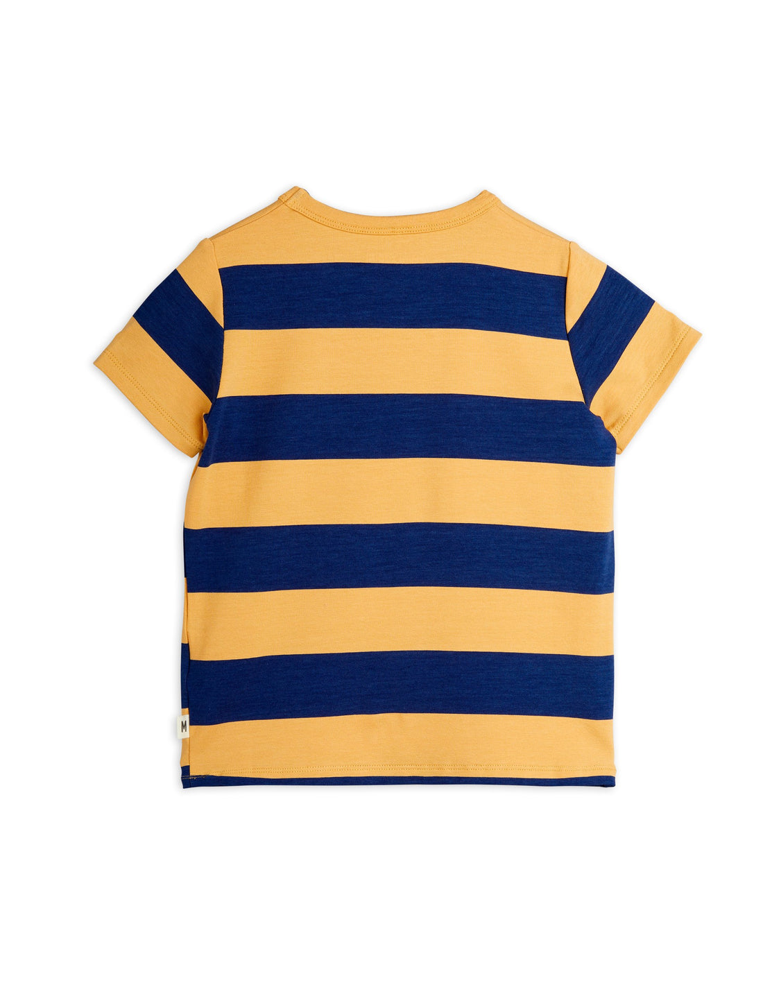 Mini Rodini Block Stripe Short Sleeve Tee - Beige