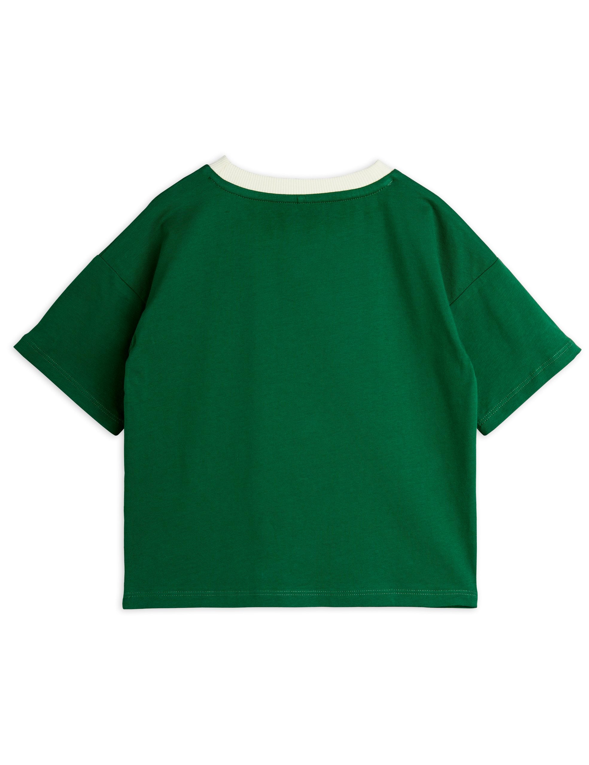 Mini Rodini Sun V-neck SP Short Sleeve Tee - Green