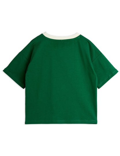 Mini Rodini Sun V-neck SP Short Sleeve Tee - Green