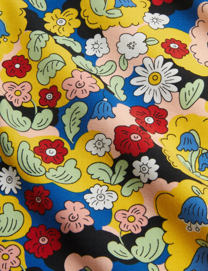 Mini Rodini Flowers All Over Print Short Sleeve Tee - Multi
