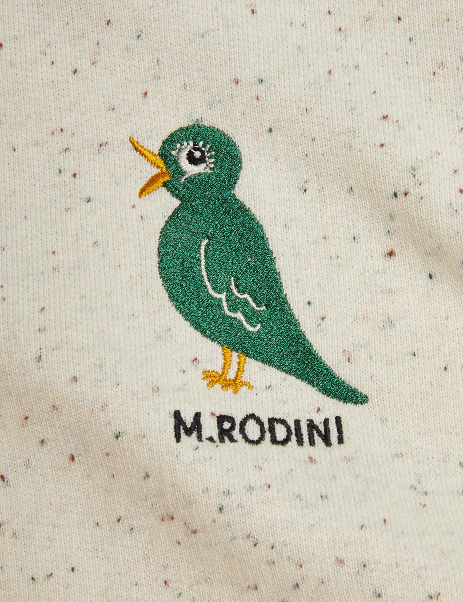 Mini Rodini Bird Embroidery Neps Sweatshorts - Off White