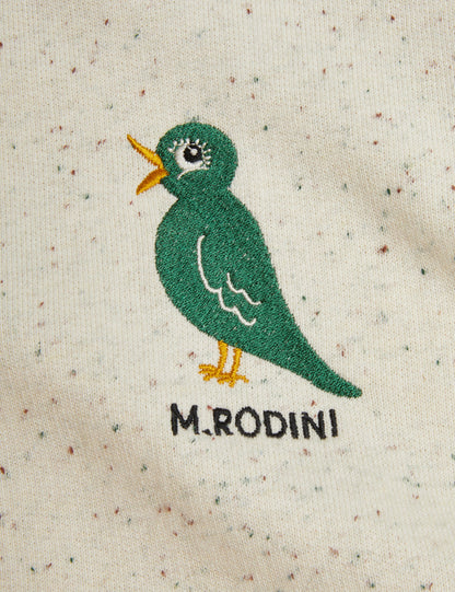 Mini Rodini Bird Embroidery Neps Sweatshorts - Off White