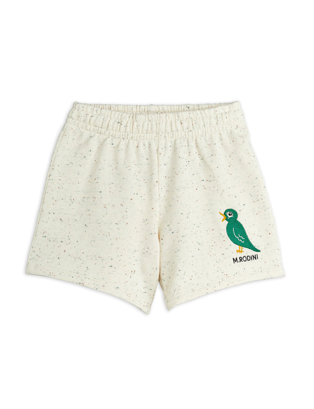 Mini Rodini Bird Embroidery Neps Sweatshorts - Off White
