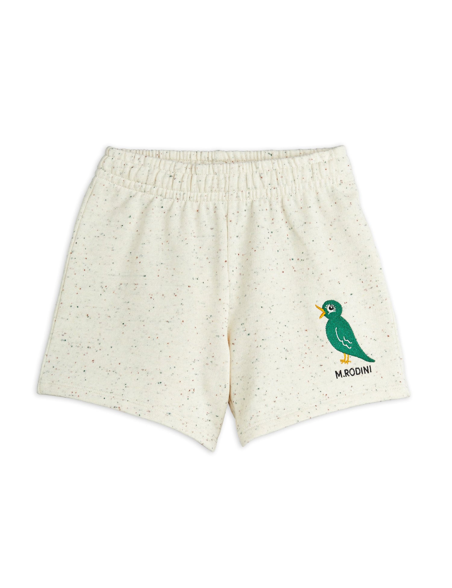 Mini Rodini Bird Embroidery Neps Sweatshorts - Off White