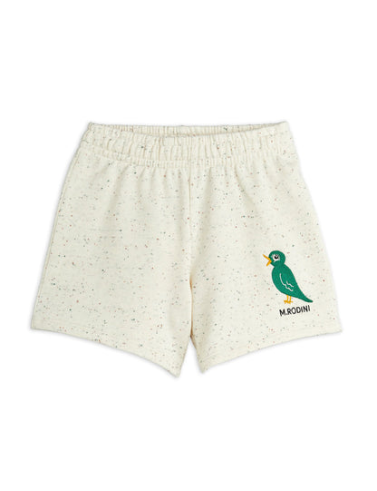Mini Rodini Bird Embroidery Neps Sweatshorts - Off White