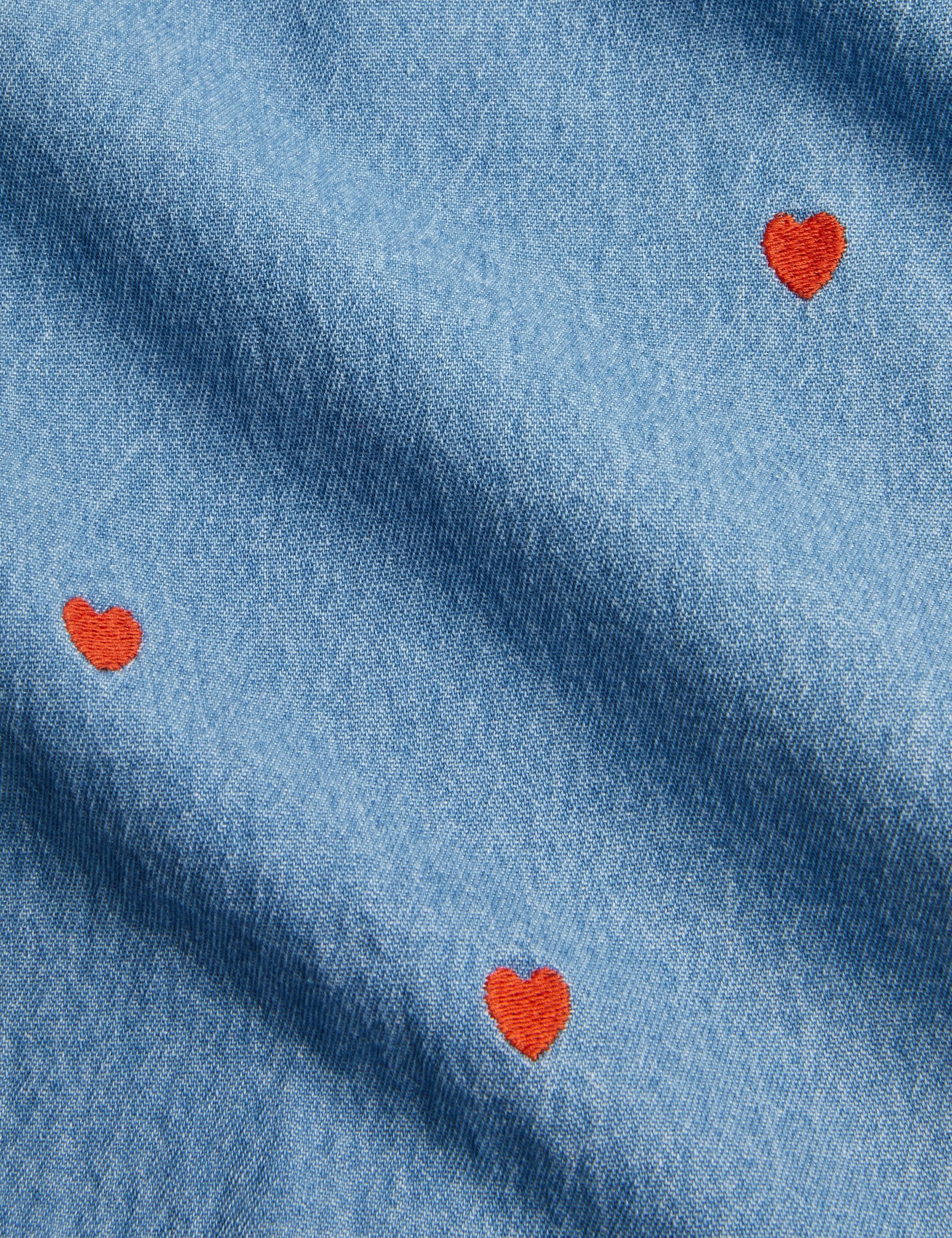 Mini Rodini Mini Hearts All Over Print Woven Trousers - Blue