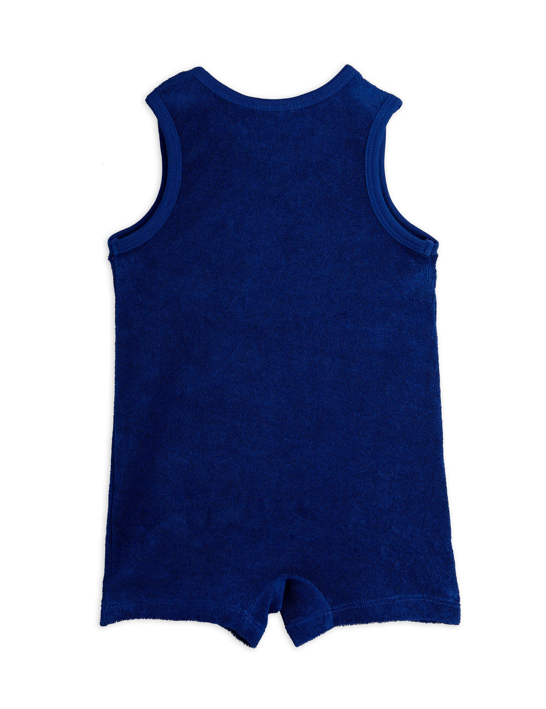 Mini Rodini  Bees Embroidery Terry Baby Summersuit - Blue