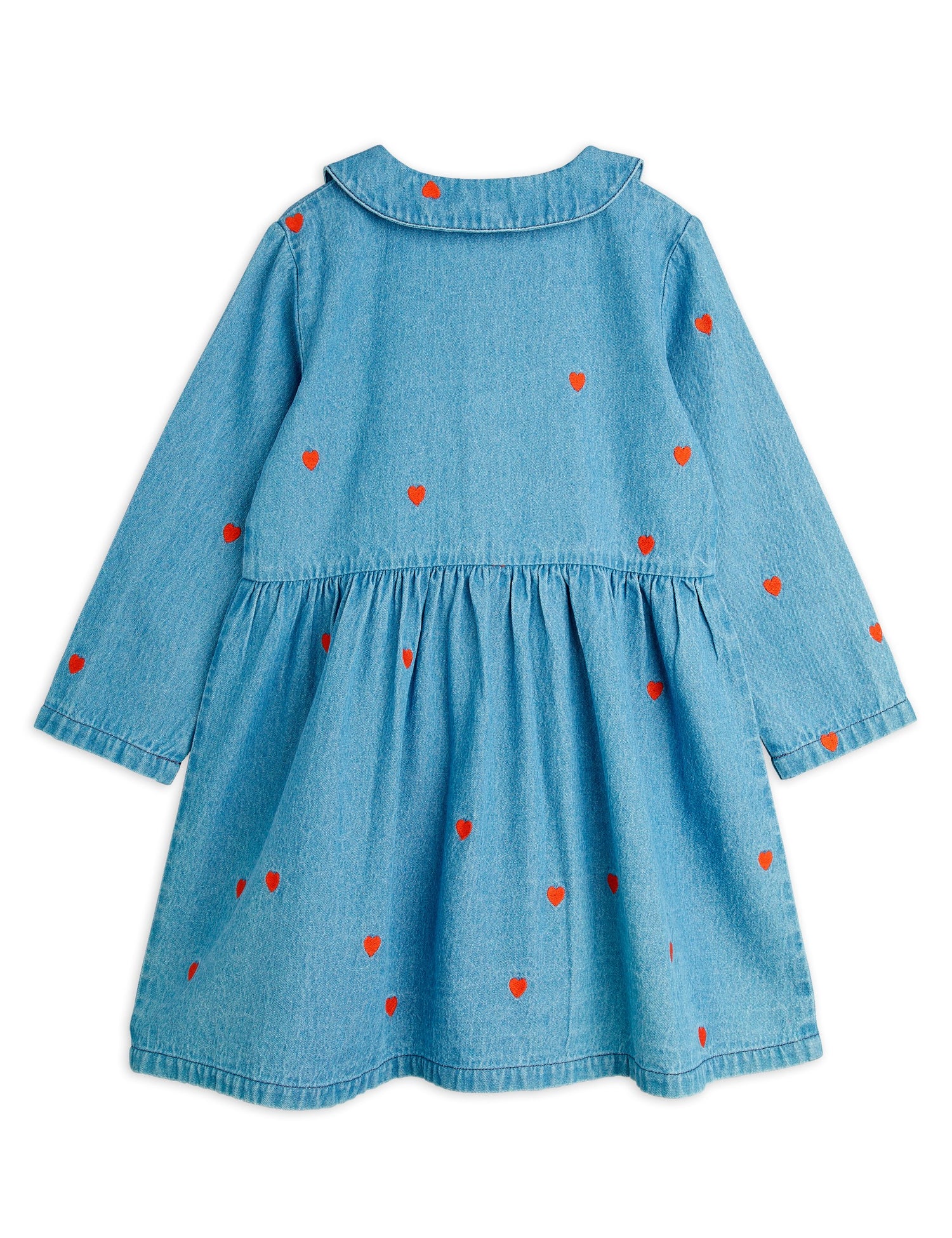 Mini Rodini Mini Hearts All Over Print Woven Dress - Blue