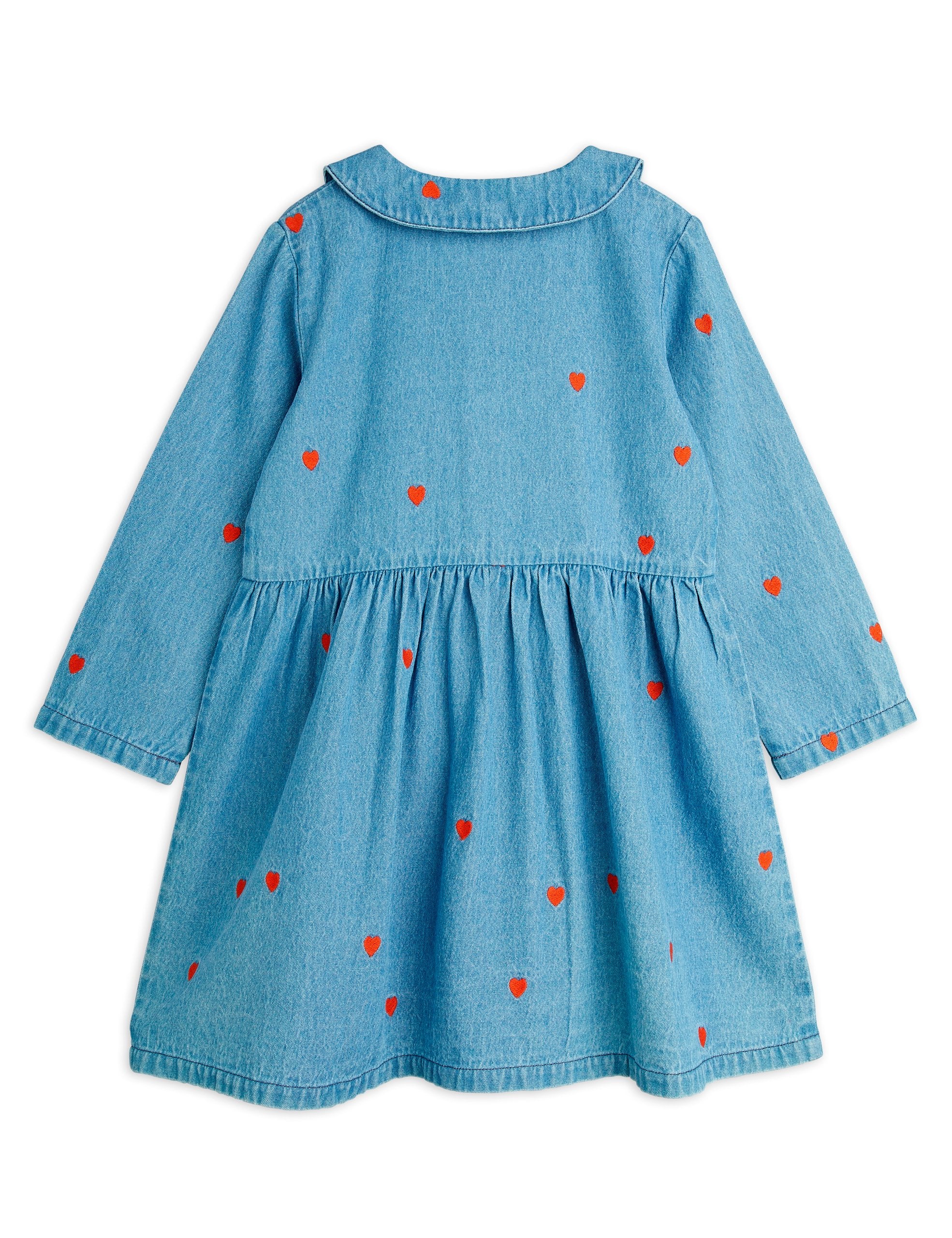 Mini Rodini Mini Hearts All Over Print Woven Dress - Blue