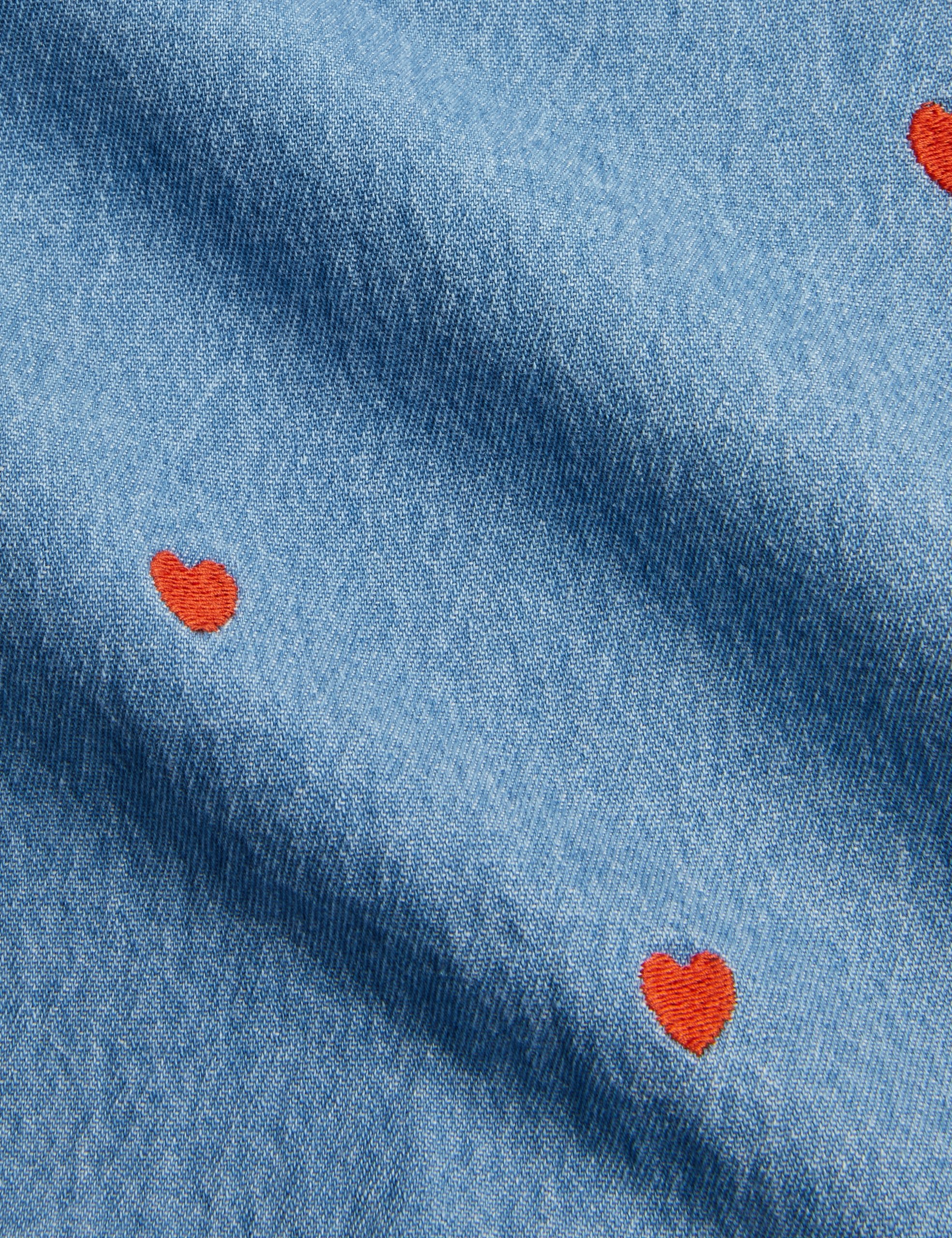 Mini Rodini Mini Hearts All Over Print Woven Dress - Blue