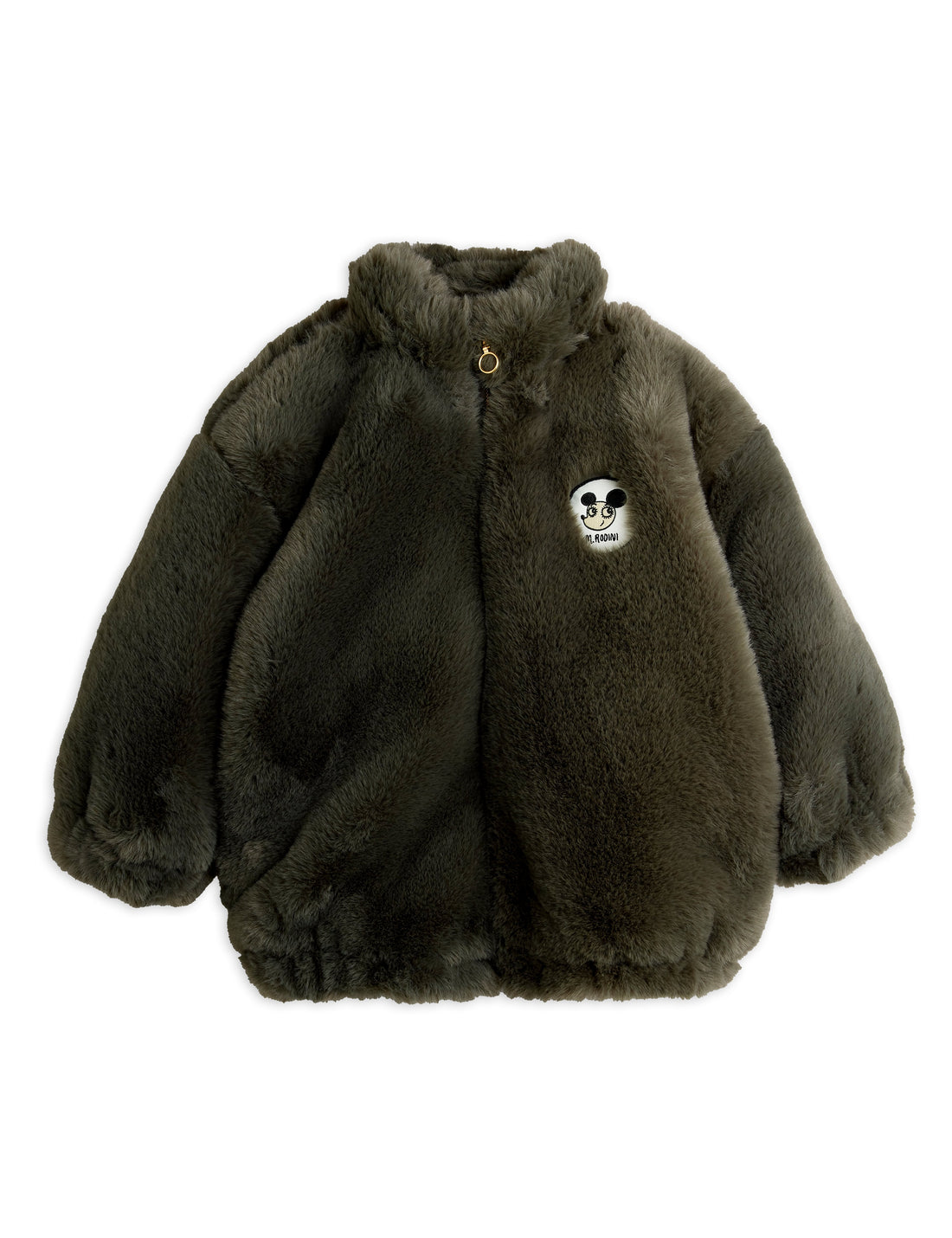 Mini Rodini Ritzratz Patch Faux Fur Jacket -