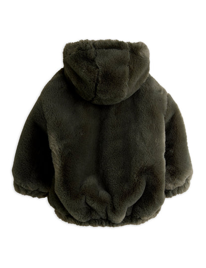 Mini Rodini Ritzratz Patch Faux Fur Jacket -
