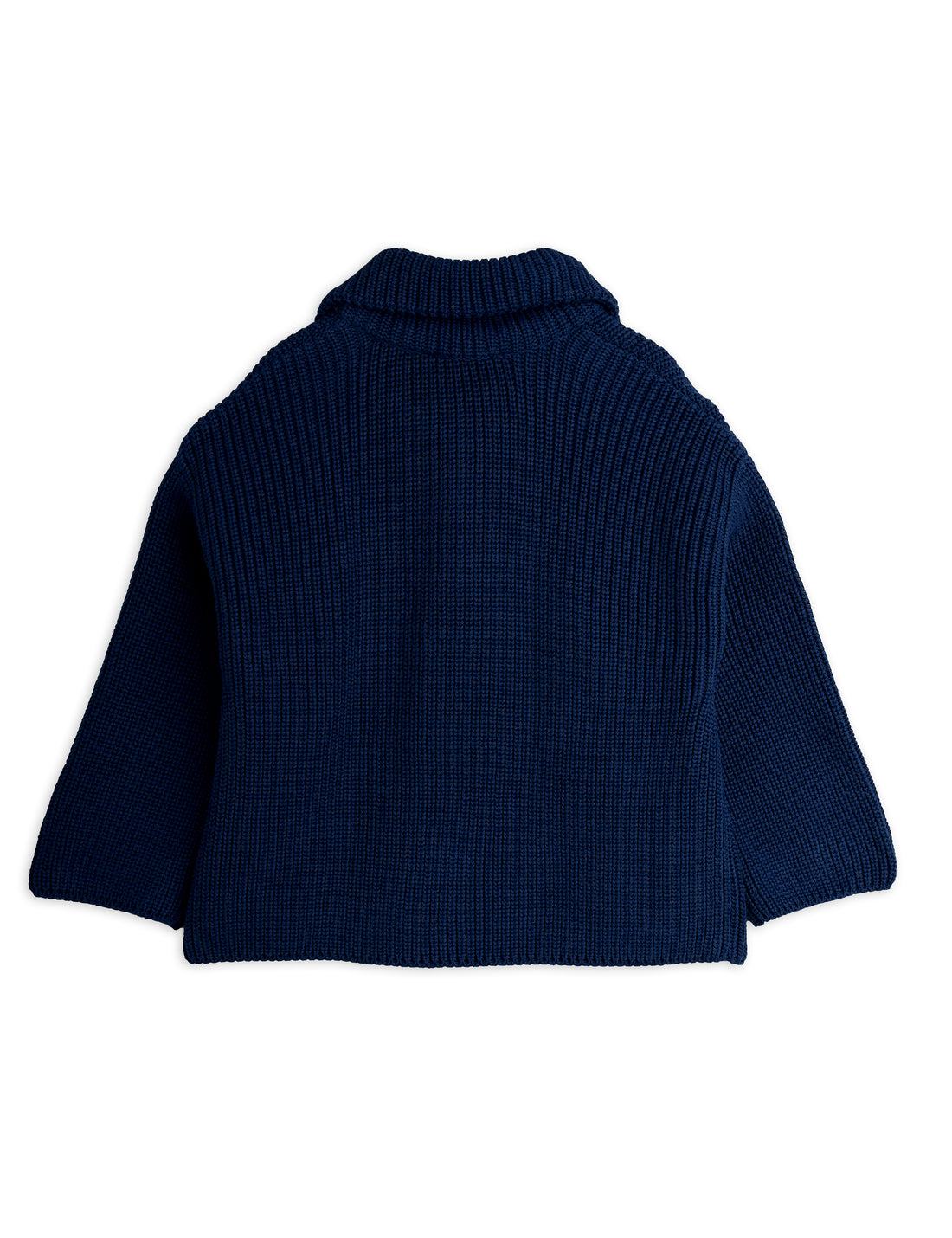Mini Rodini Panda Patch Chunky Knit Half Zip Sweater