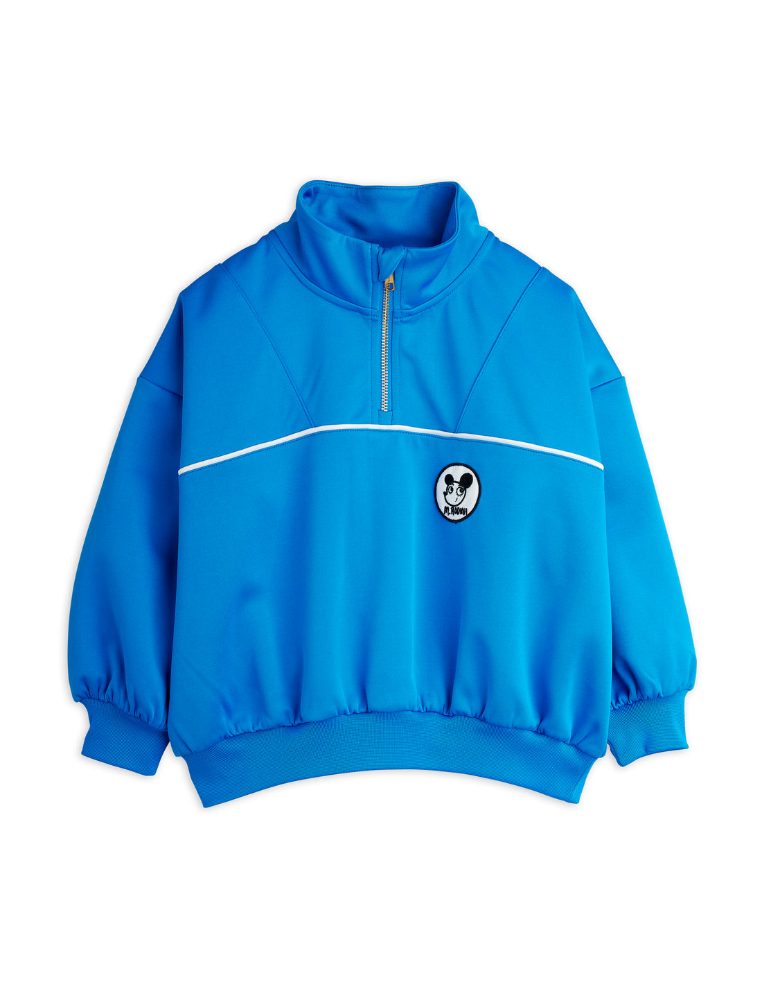 Mini Rodini Ritzratz Patch Half Zip Sweatshirt - Blue
