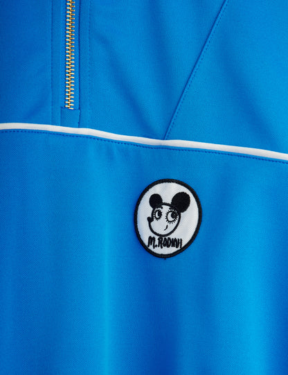 Mini Rodini Ritzratz Patch Half Zip Sweatshirt - Blue