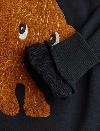 Mini Rodini Mammoth Chenille Sweatshirt - Black