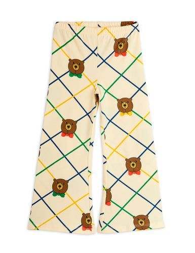 Mini Rodini Bear Check All Over Print Flared Trousers -