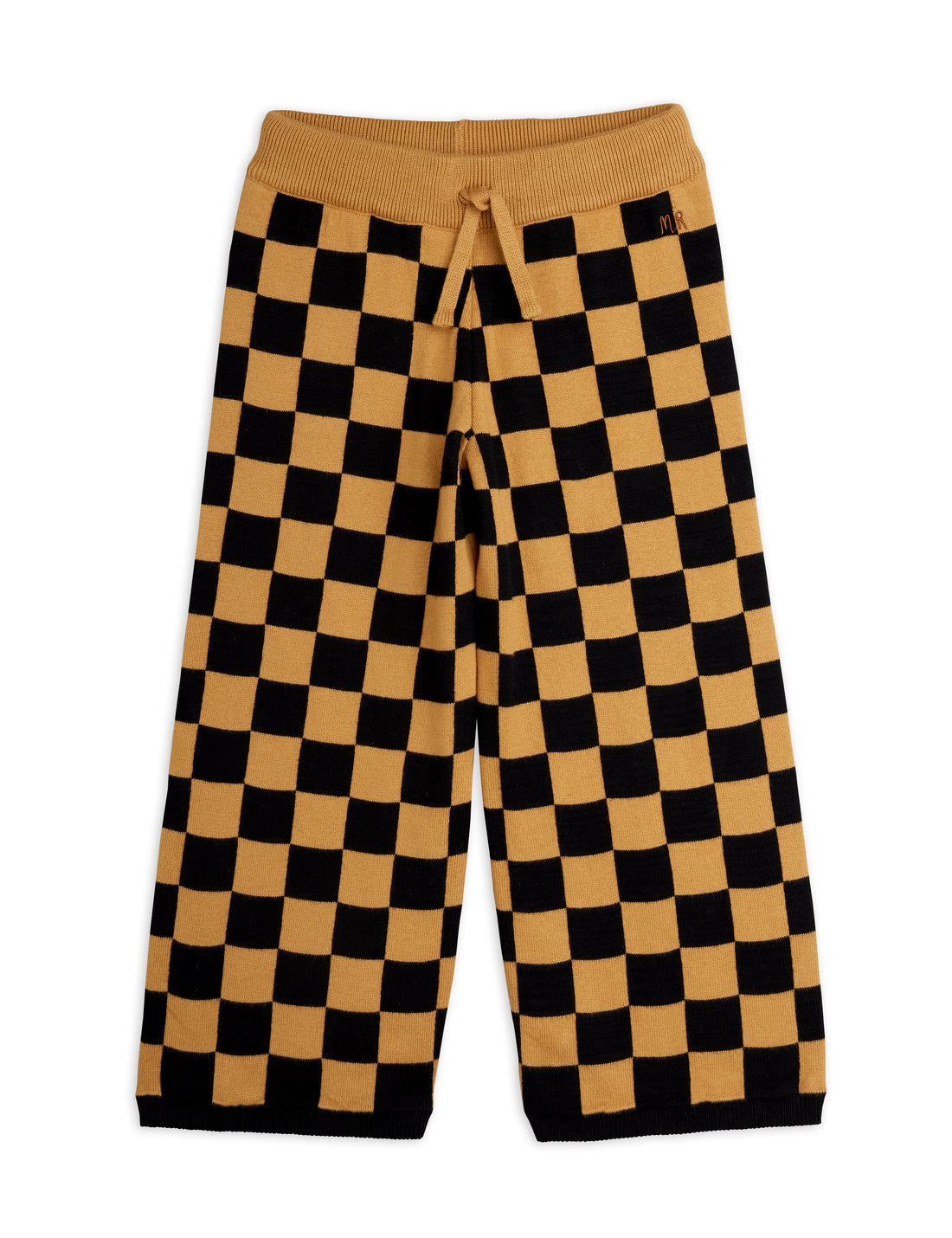 Mini Rodini Chess Check Knitted Trousers - Brown