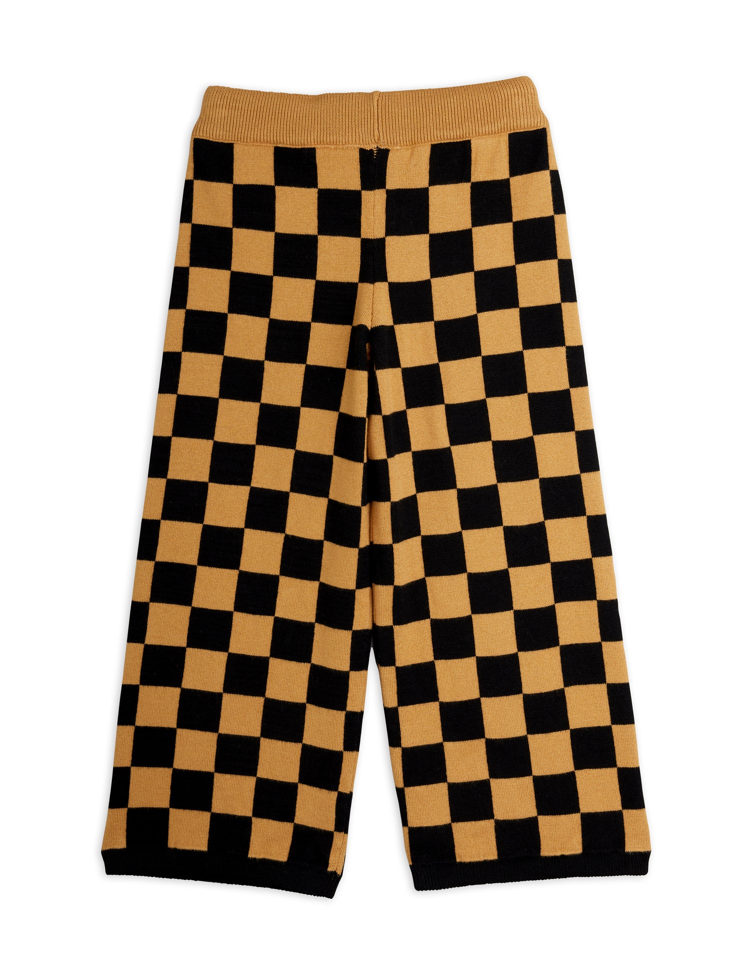 Mini Rodini Chess Check Knitted Trousers - Brown