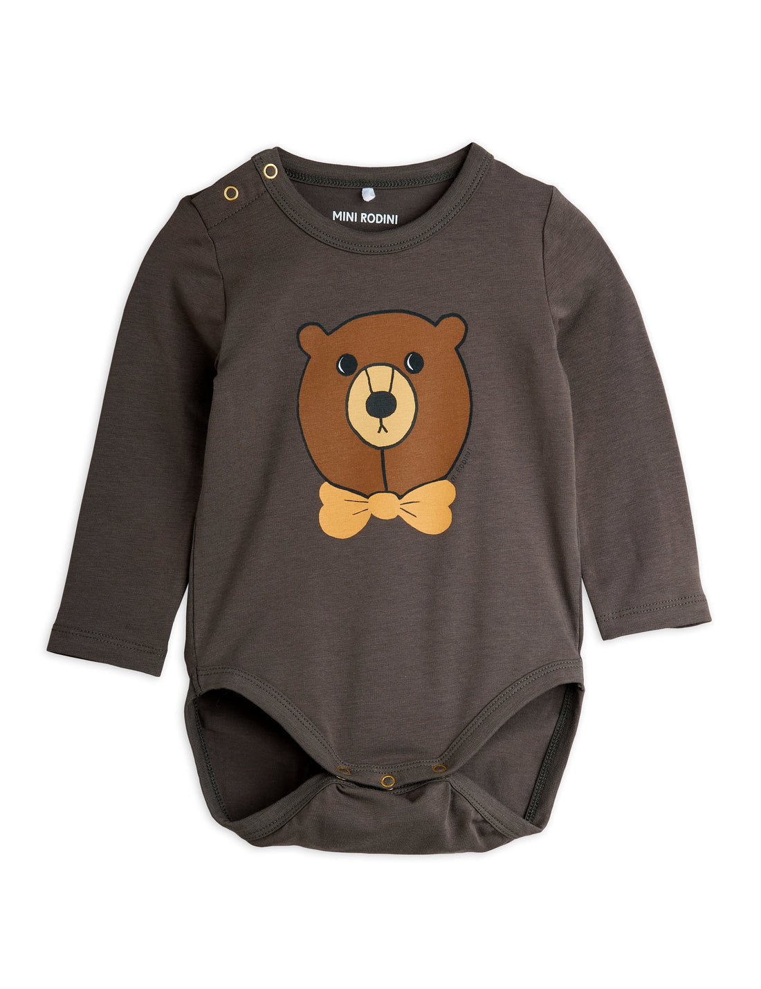 Mini Rodini Bear Sp Long Sleeve Body - Grey