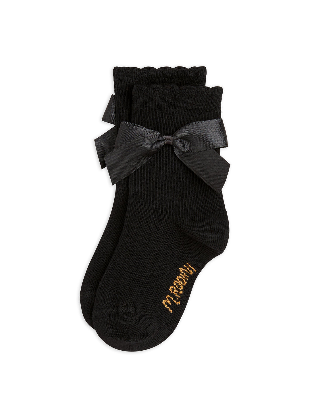 Mini Rodini Satin Bow 1-Pack Socks - Black