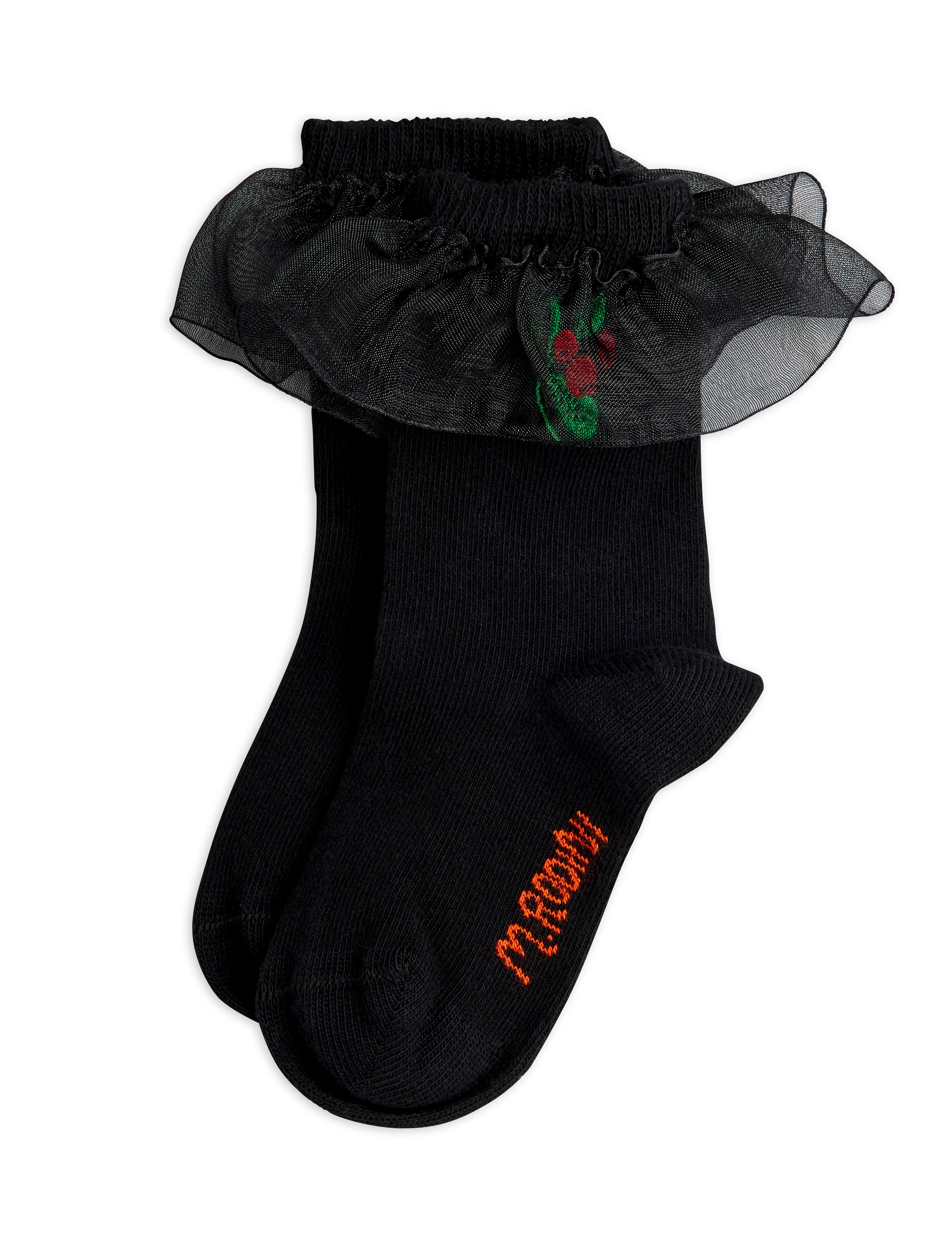 Mini Rodini Lingonberry Frill Socks - Black