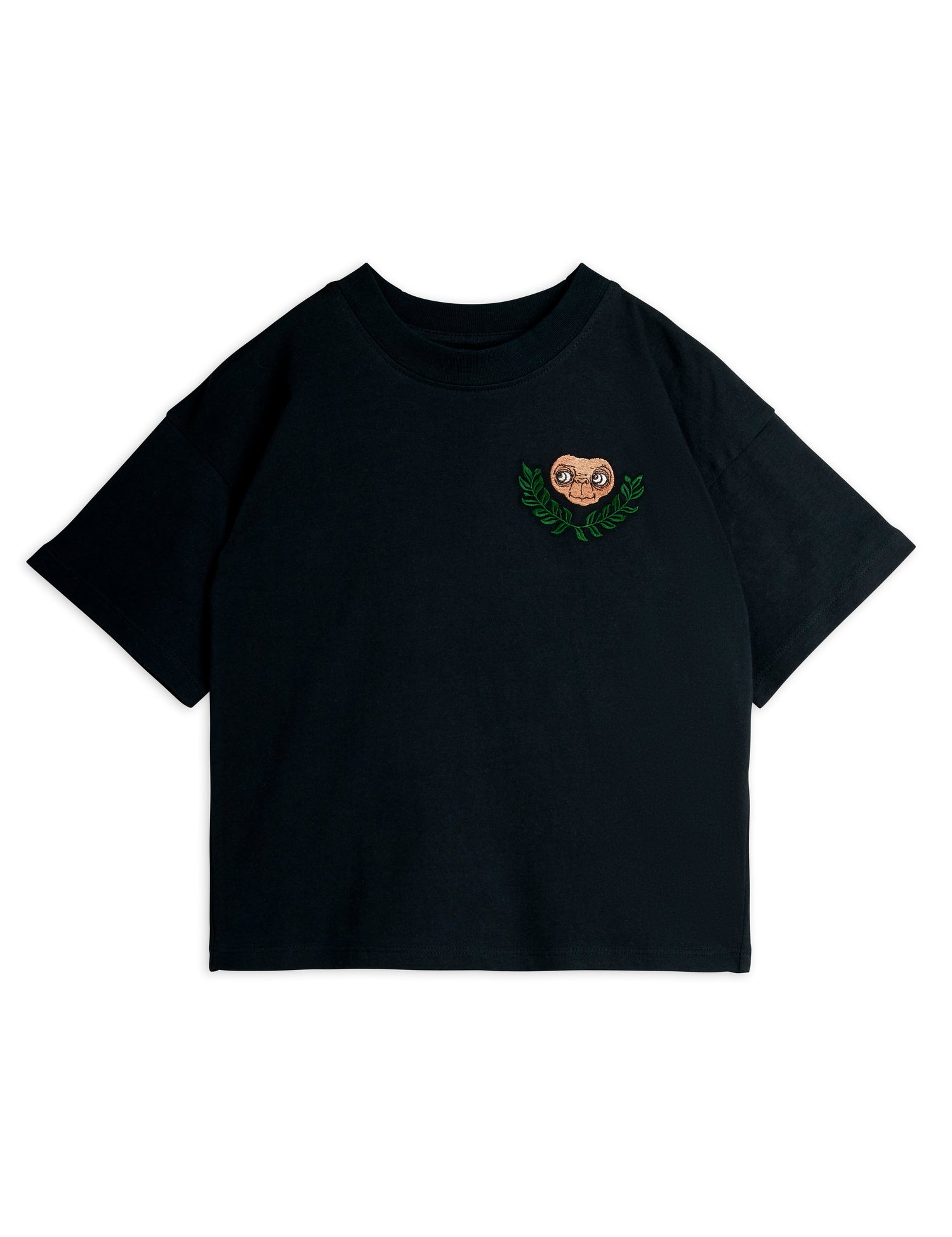 Mini Rodini E.T Embroidery Short Sleeve Tee - Black
