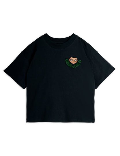 Mini Rodini E.T Embroidery Short Sleeve Tee - Black