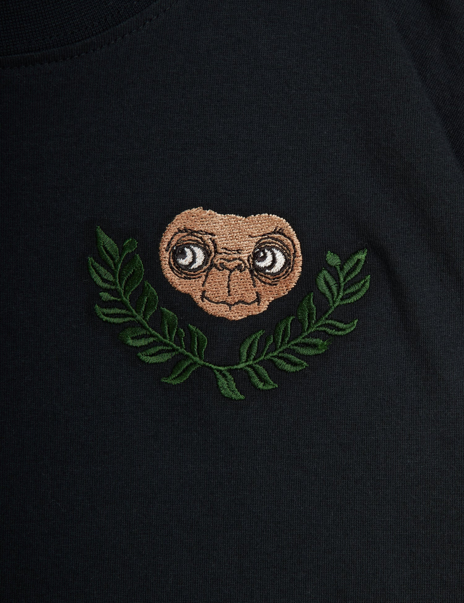 Mini Rodini E.T Embroidery Short Sleeve Tee - Black