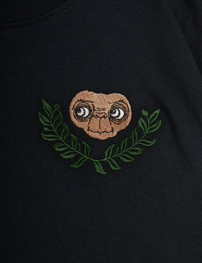 Mini Rodini E.T Embroidery Short Sleeve Tee - Black