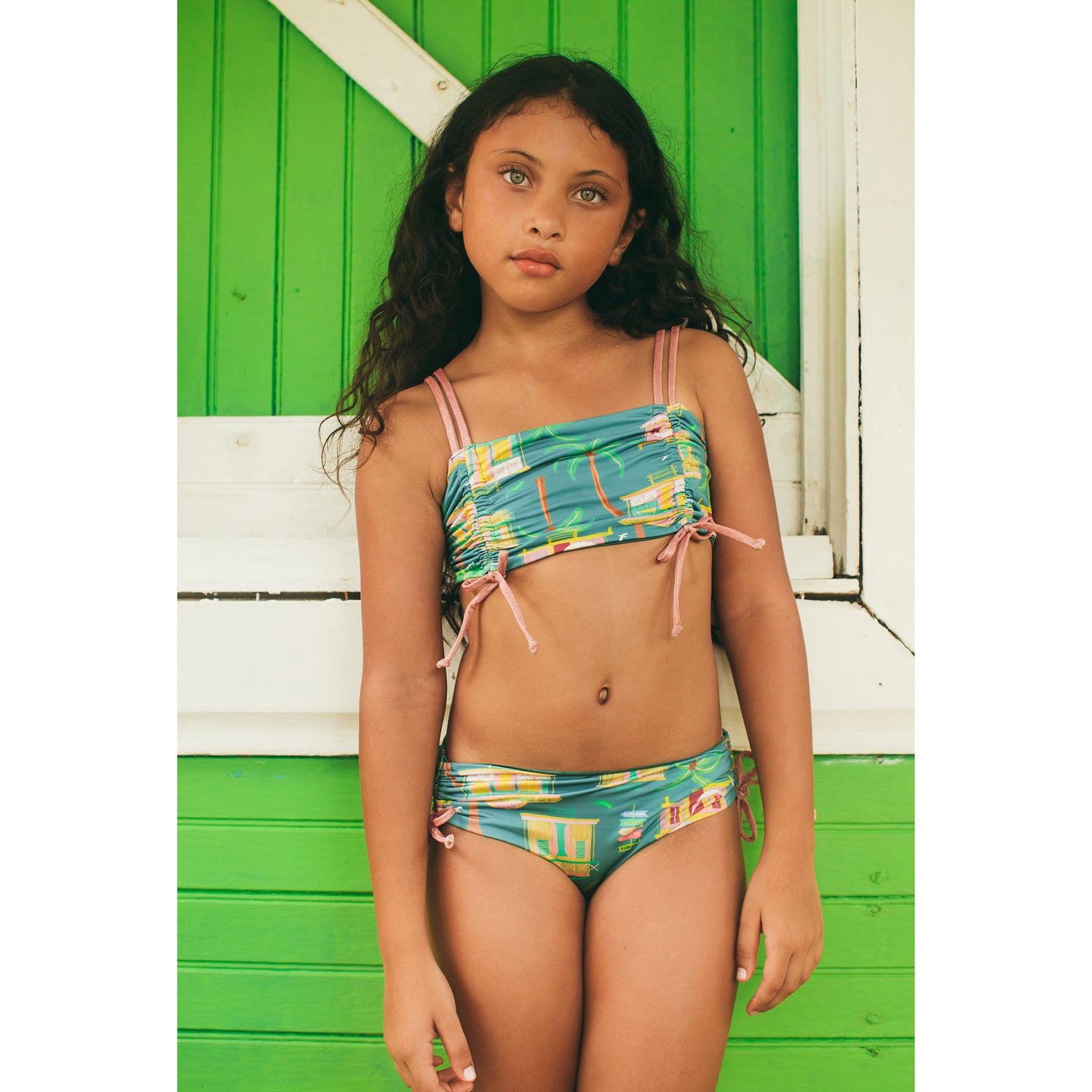 Pepita &amp; Me Jess Bikini - Casitas Isleñas Verde