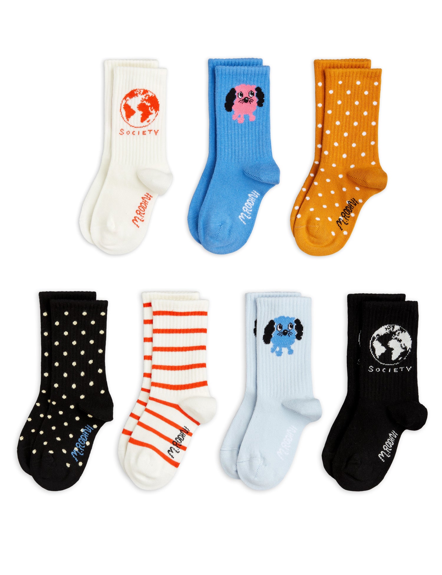 Mini Rodini Doggie 7 - Pack Socks - Multi