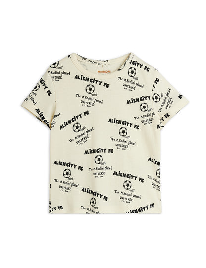 Mini Rodini Alien City AOP Short Sleeve Tee - White