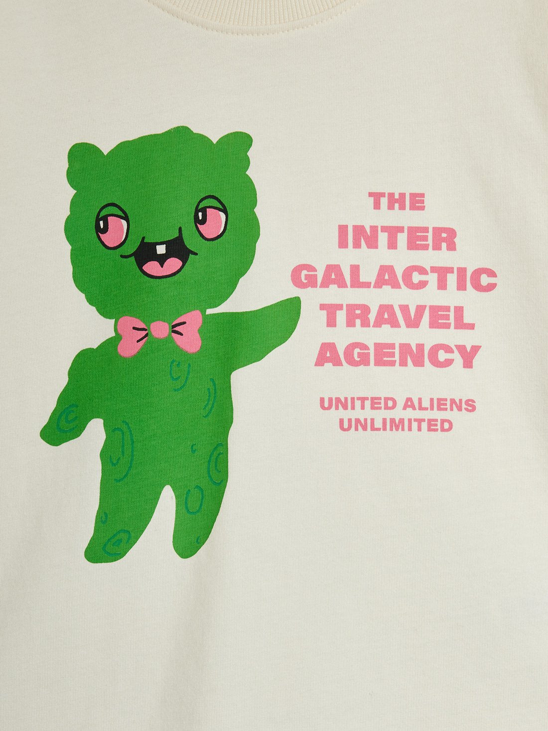 Mini Rodini Alien Travel Agency Sp Short Sleeve Tee - Off White