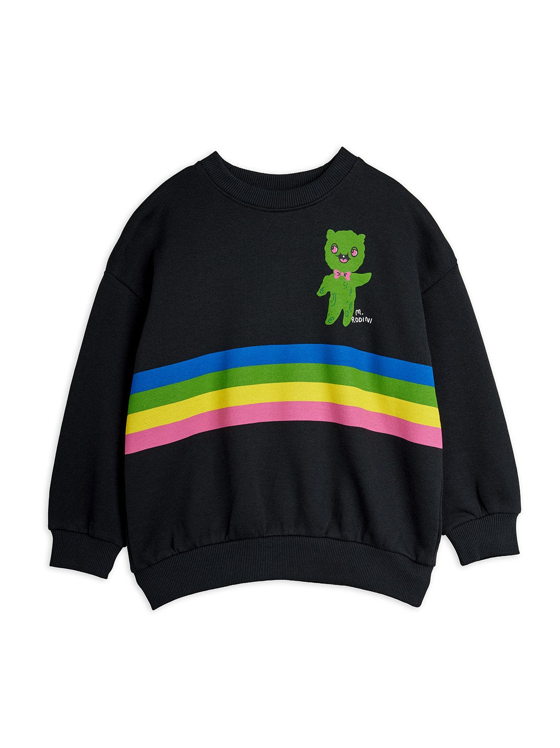 Mini Rodini Aliens Stripe Sp Sweatshirt - Black