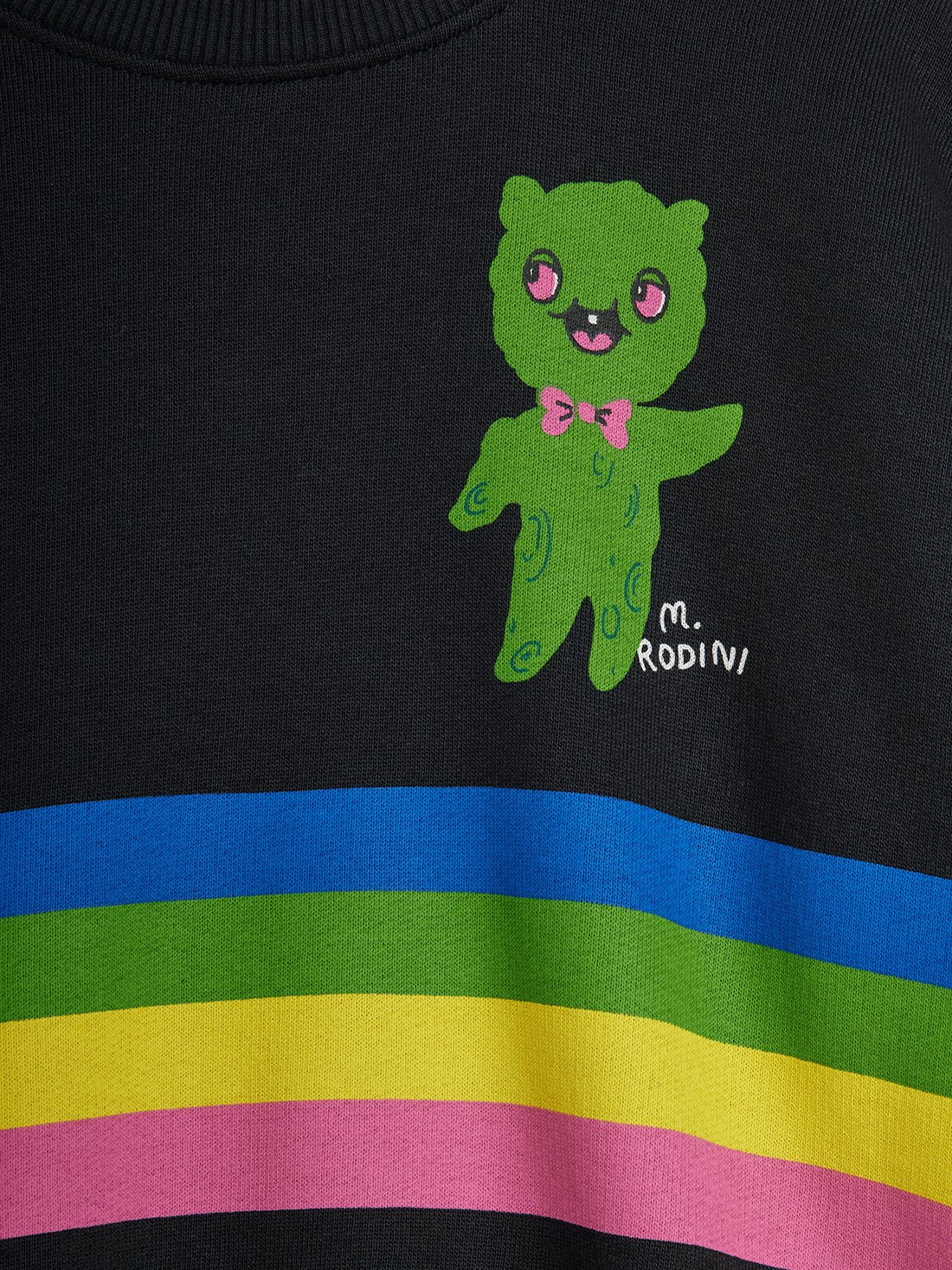 Mini Rodini Aliens Stripe Sp Sweatshirt - Black