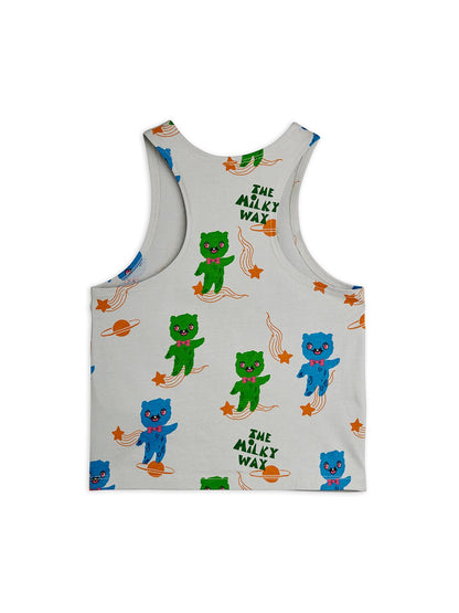 Mini Rodini Aliens All Over Print Tank Top - Grey