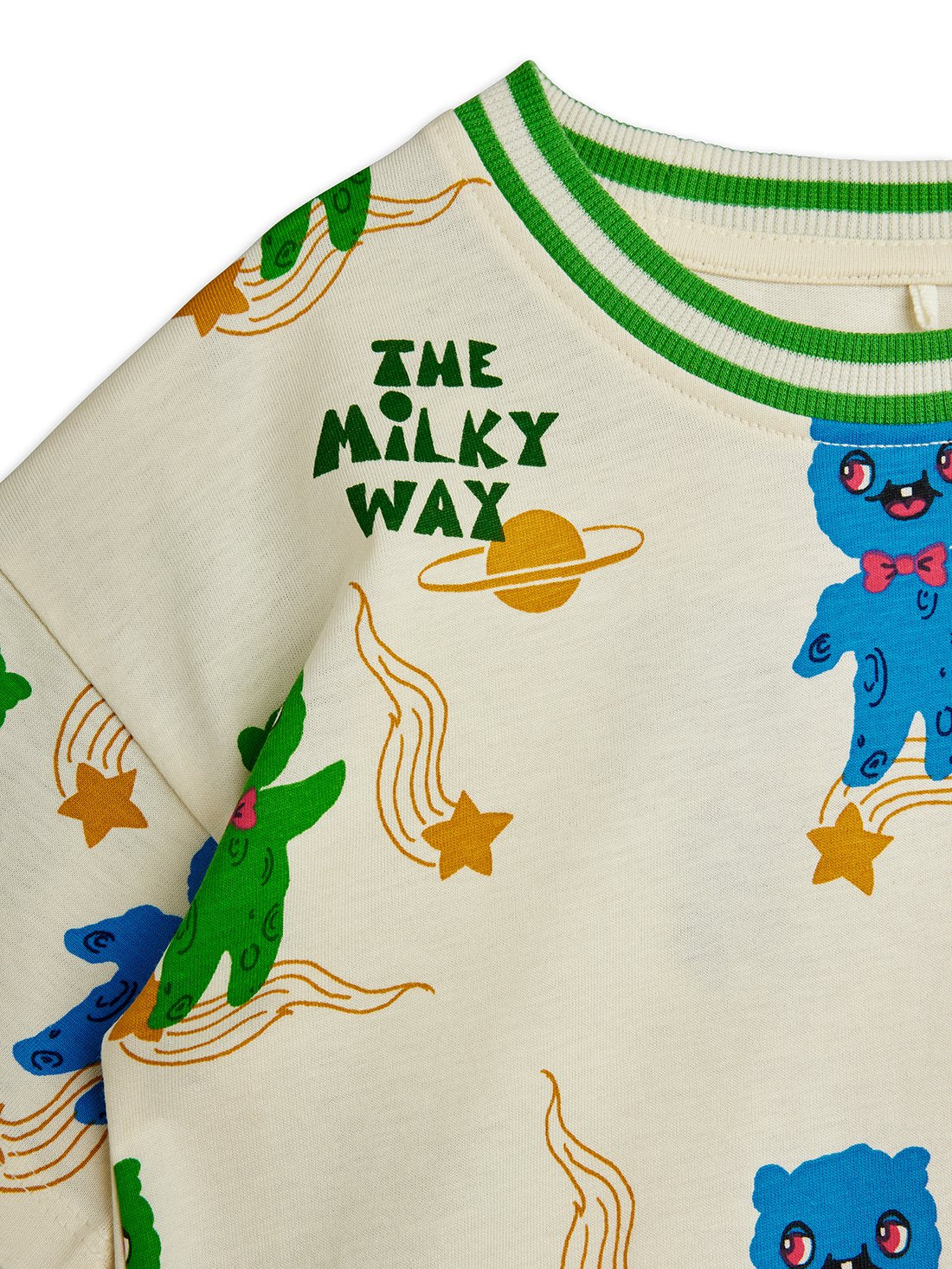 Mini Rodini Aliens All Over Print Short Sleeve Tee - Off White