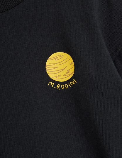 Mini Rodini Planet Sp Short Sleeve Tee - Black