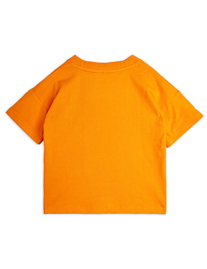 Mini Rodini Football Chenille Short Sleeve Tee - Orange