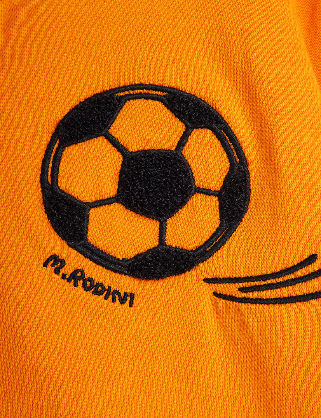 Mini Rodini Football Chenille Short Sleeve Tee - Orange