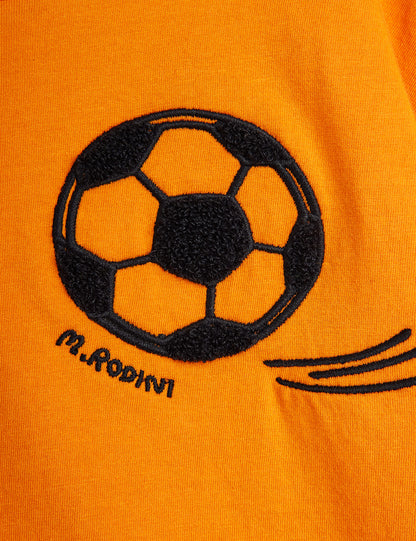 Mini Rodini Football Chenille Short Sleeve Tee - Orange