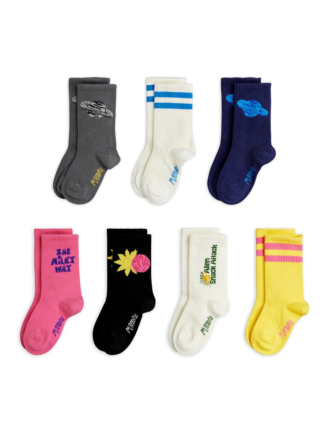 Mini Rodini Alien 7-Pack Socks - Multi