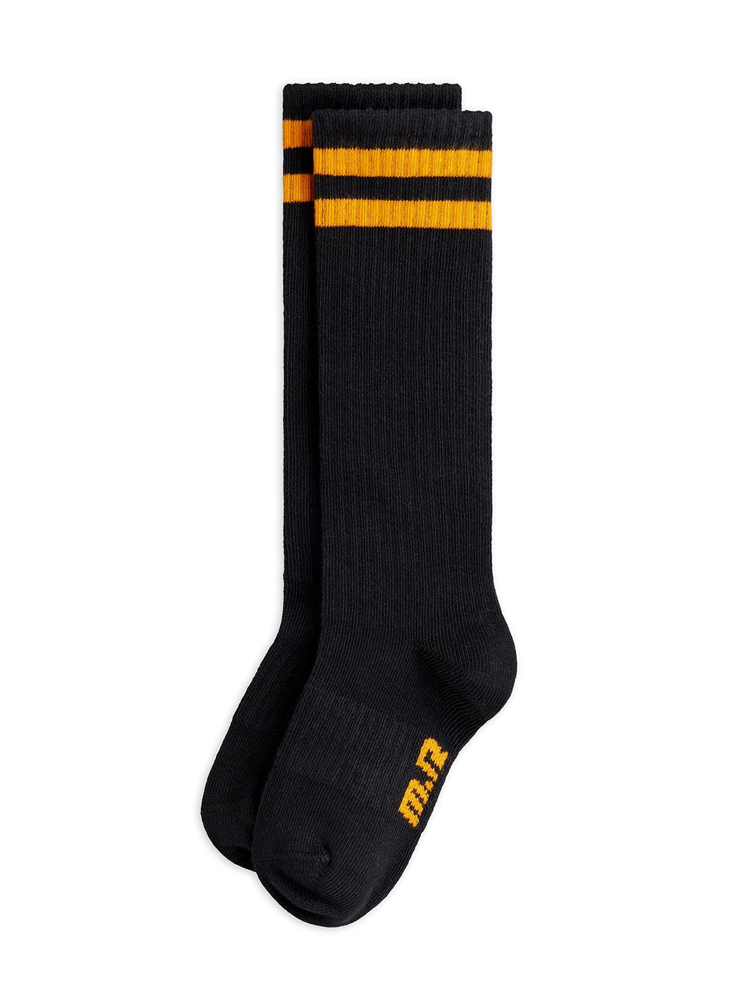 Mini Rodini Football Stripe Knee-High Socks - Black