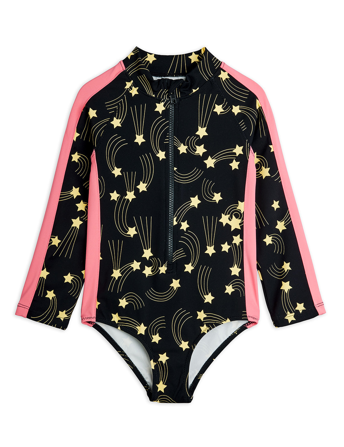 Mini Rodini Starfall AOP Longsleeve UV Swimsuit - Black
