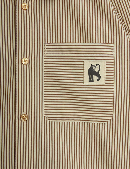 Mini Rodini Poplin Yd Long Sleeve Shirt - Brown